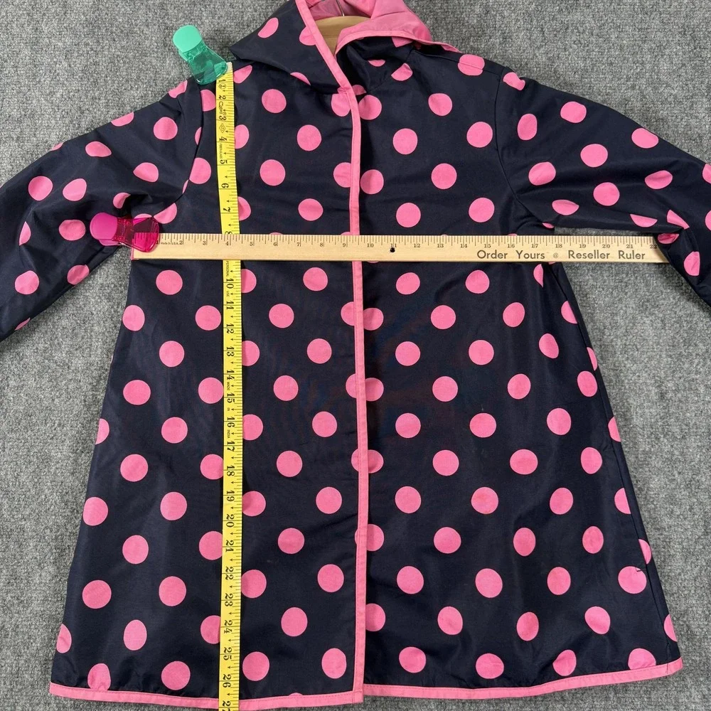 Gymboree Rain Jacket Girls‎ Large 10 12 Hooded Waterproof Polka Dot Coat